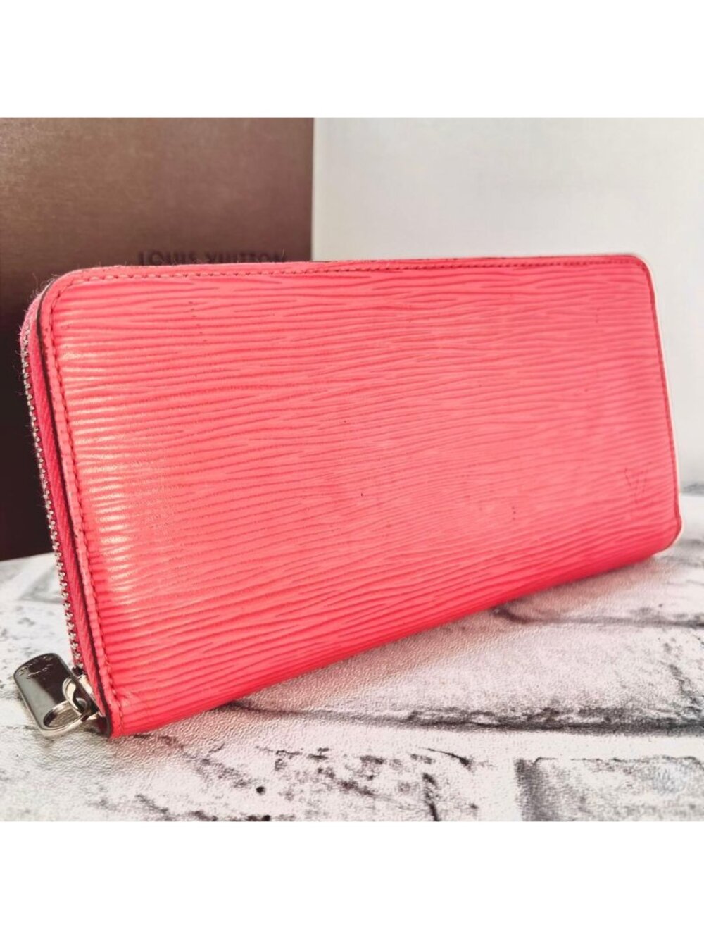 Louis Vuitton Epi Zippy Wallet Corail